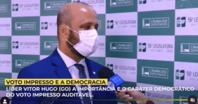 O líder do PSL na Câmara, deputado Vitor Hugo (GO), defendeu a importância do voto impresso auditável