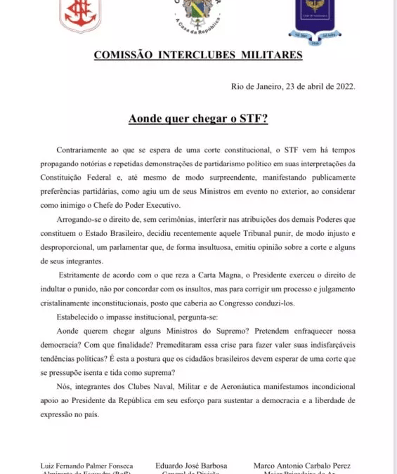 Aonde quer chegar o STF?