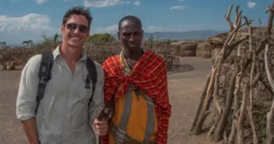 Major Hugo Christiani na tribo Massai na Tanzania