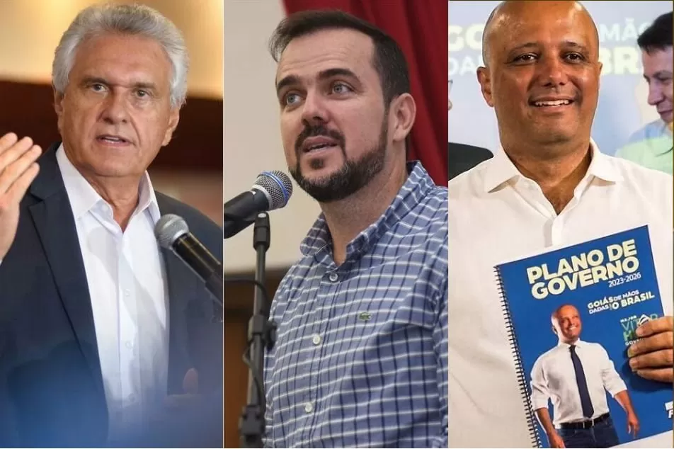 Goiás Pesquisa/Mais Goiás: Caiado marca 40,95%; Mendanha 24,1%; e Vitor Hugo 17,9%