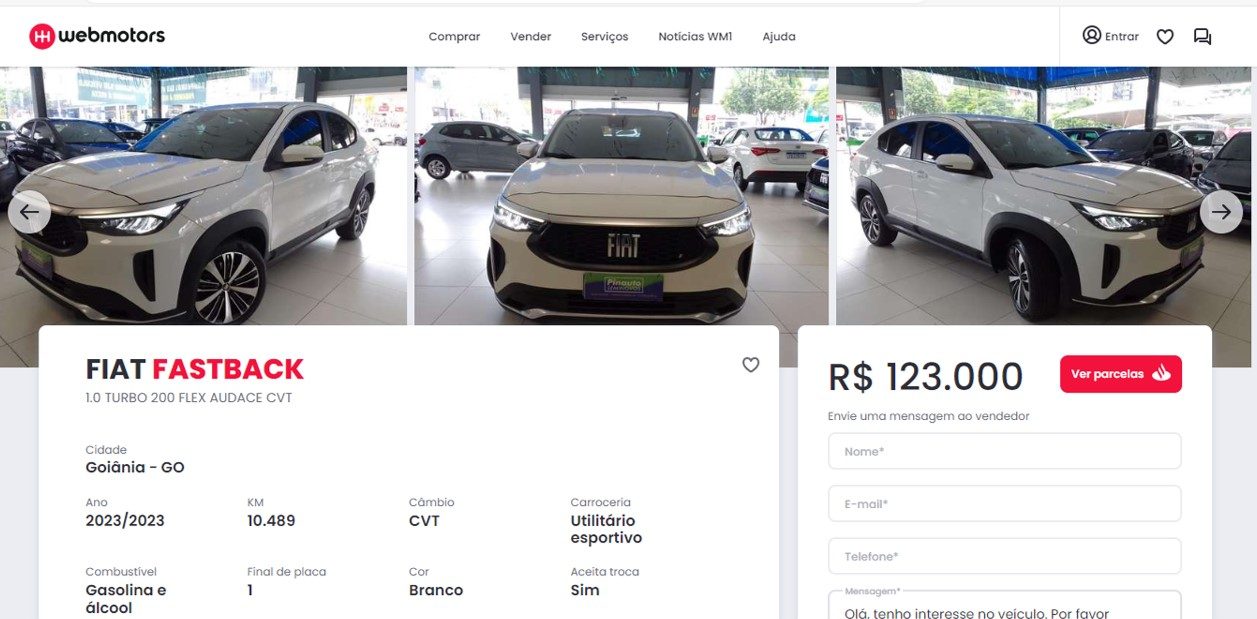 WEBMOTORS: Fiat e Honda lideram buscas em Goiás